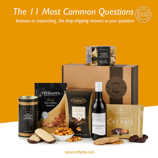 A Wine gift in front of a blog question regarding drop shipping.