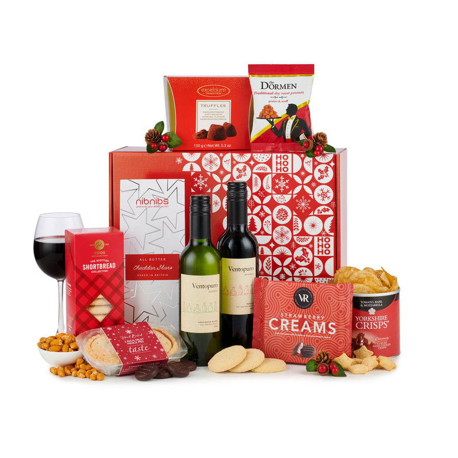 H23010 Christmas Delight Red Wine White Wine Hamper Spicers of Hythe