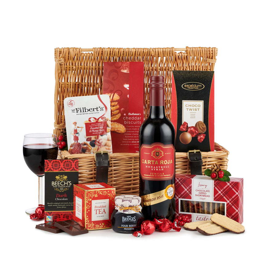 H23018 Winter Wonders Christmas Hamper With Red Wine Spicers of Hythe
